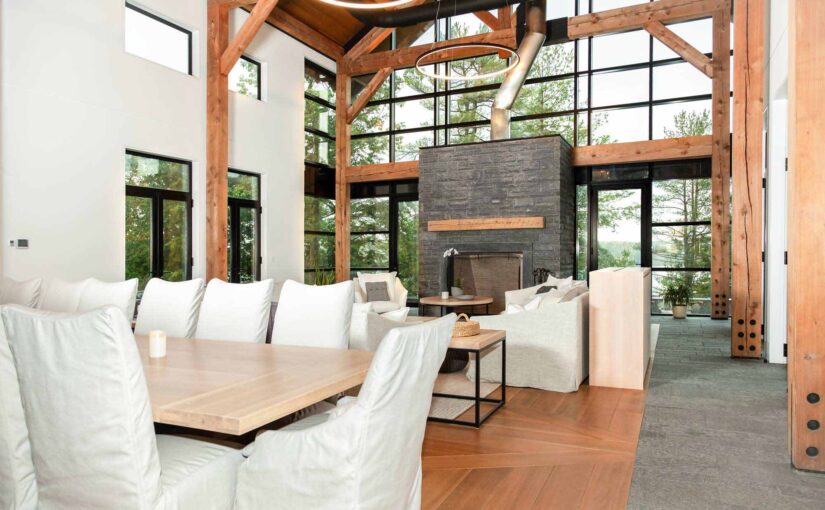 Contemporary and rustic create a perfect balance in this ‘modern barn’ retreat