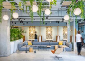Biophilic design as a guiding principle in this co-working interior