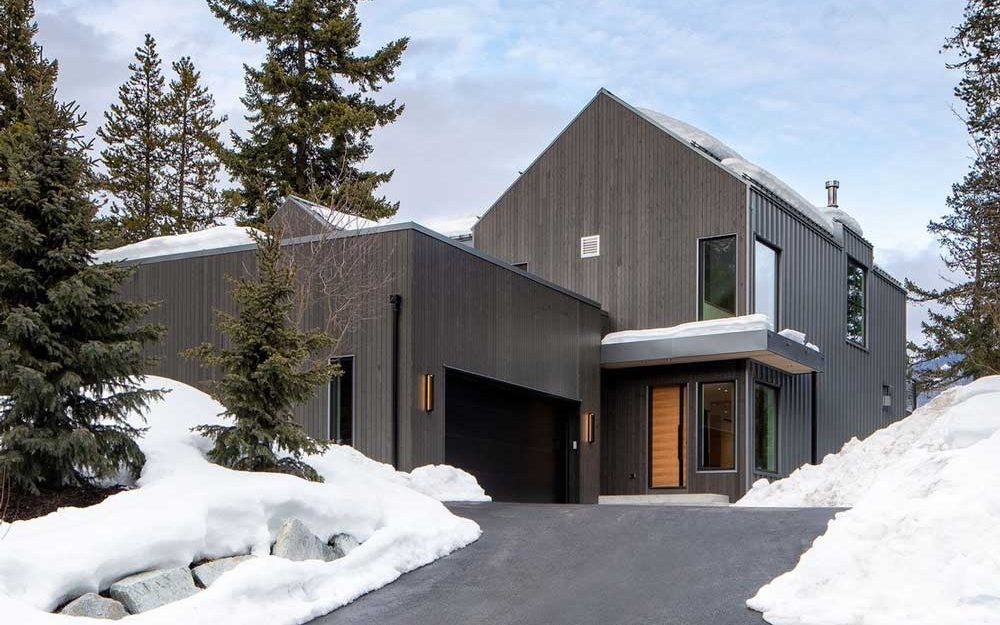Outdoor view of the Nordic minimalistic style inspired house