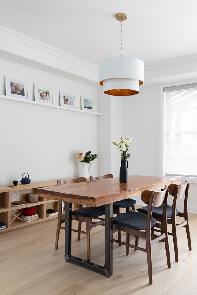 Dining area in mid century style