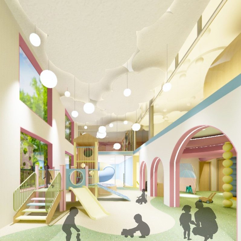 Sabrina Schuit designed Nurture Nest Daycare and Preschool, this is the indoor playground