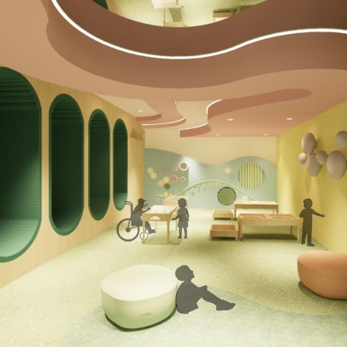 Sabrina Schuit designed Nurture Nest Daycare and Preschool, this is the sensory room