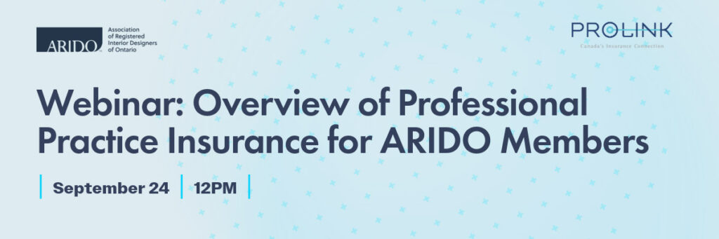 PROLINK webinar: Webinar: Overview of Professional Practice Insurance for ARIDO Members