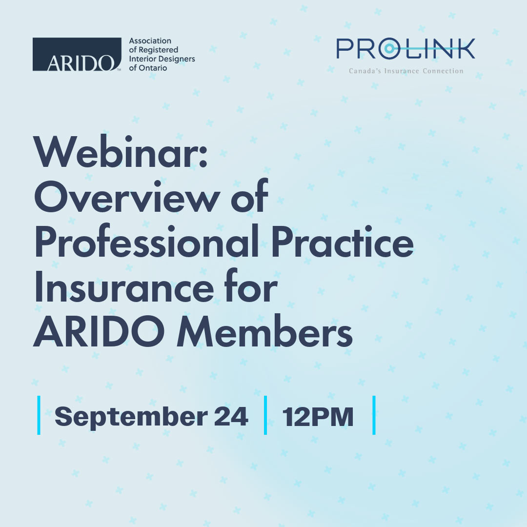 PROLINK Webinar: Webinar: Overview of Professional Practice Insurance for ARIDO Members