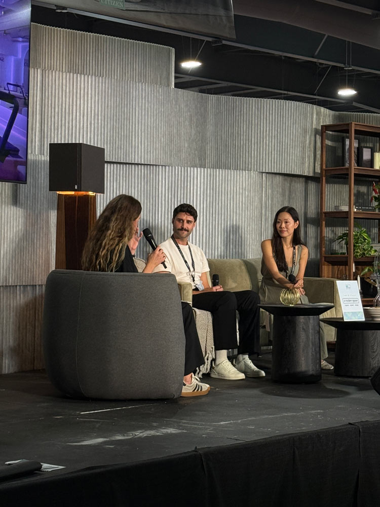 Candice Wei, ARIDO and Mark Sanchez, ARIDO speaking during their panel 