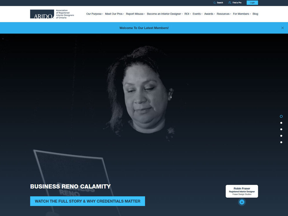 Screen shot of main page showing the light blue button with dark contrasting text.